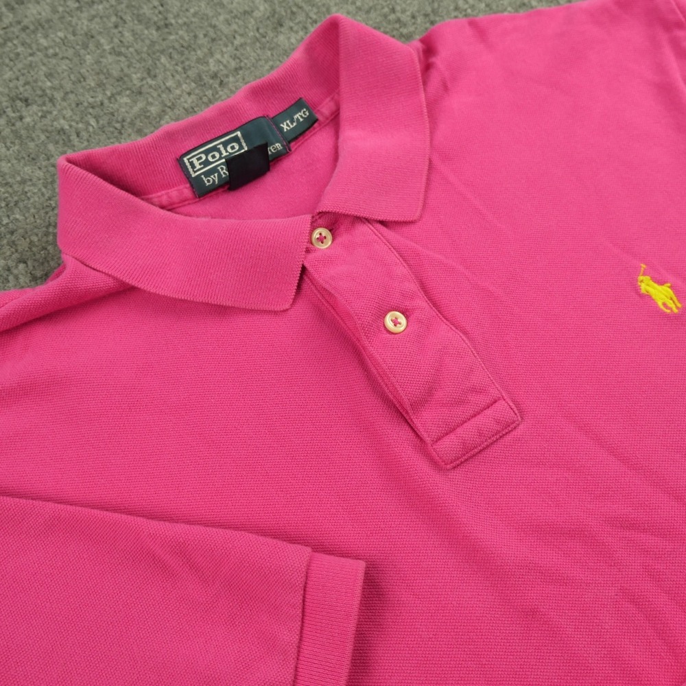 Polo Ralph Lauren Polo Shirt Mens Extra Large Pink Short Sleeve Pony Logo Pique